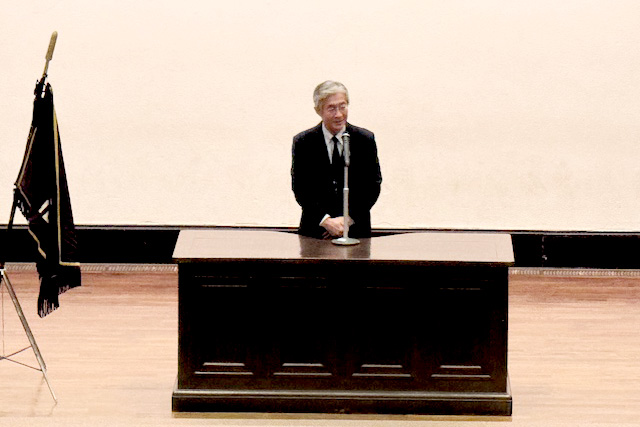 武蔵を去られる先生からの心のこもった挨拶