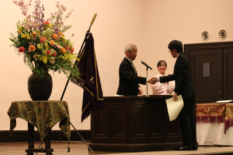 山川賞受賞の様子