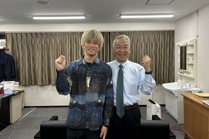 体育祭小委員長との記念撮影